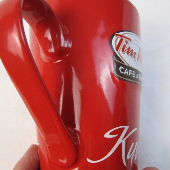 Tim Hortons Cafe & Bake Shop KUWAIT Coffee Mug Red Every Cup Tells a Story -Used - Picture 7 of 10
